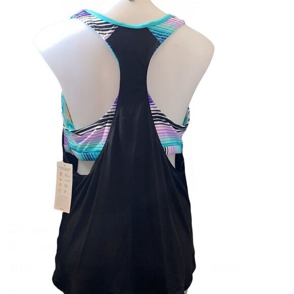 🔥🏖Zeroxposur  Swimsuit Top tank&sport bra new sz 0X - Picture 4 of 6
